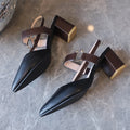 Women's Pointed-Toe Ankle Strap High Heel Sandals – Summer High Heel Sandals Vue Black 39