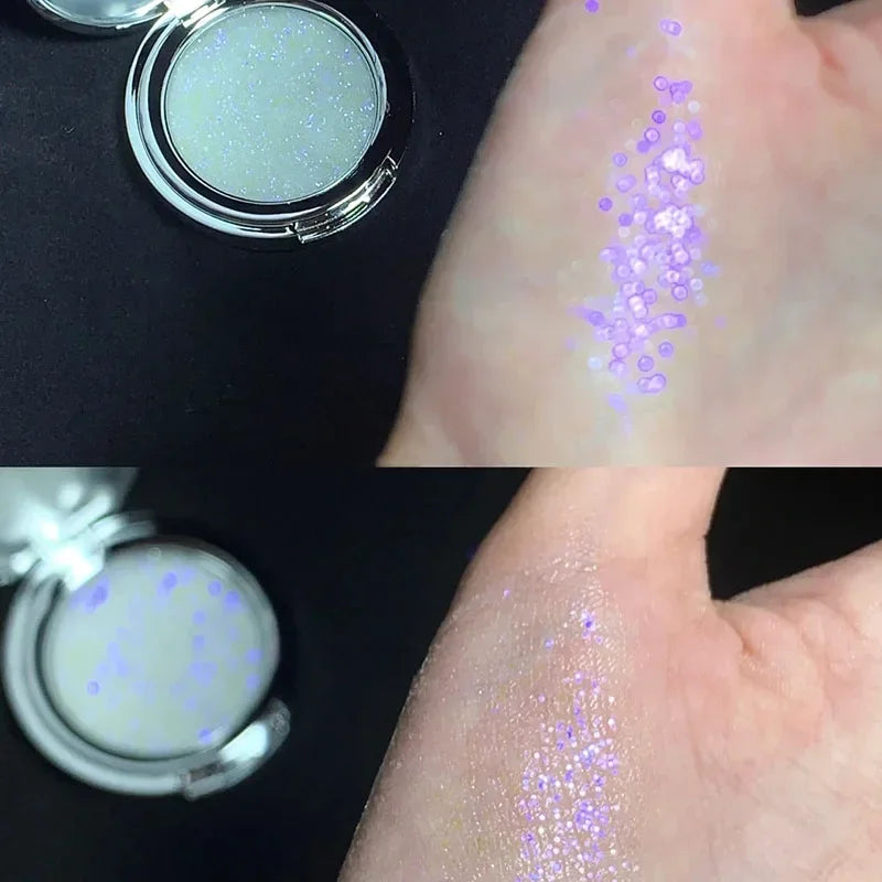 Disappears Glitter Eyeshadow Palette Purple Sequins Pigment Crystal Mud Shining Eyes Makeup Waterproof Lasting Midnight Party Vue