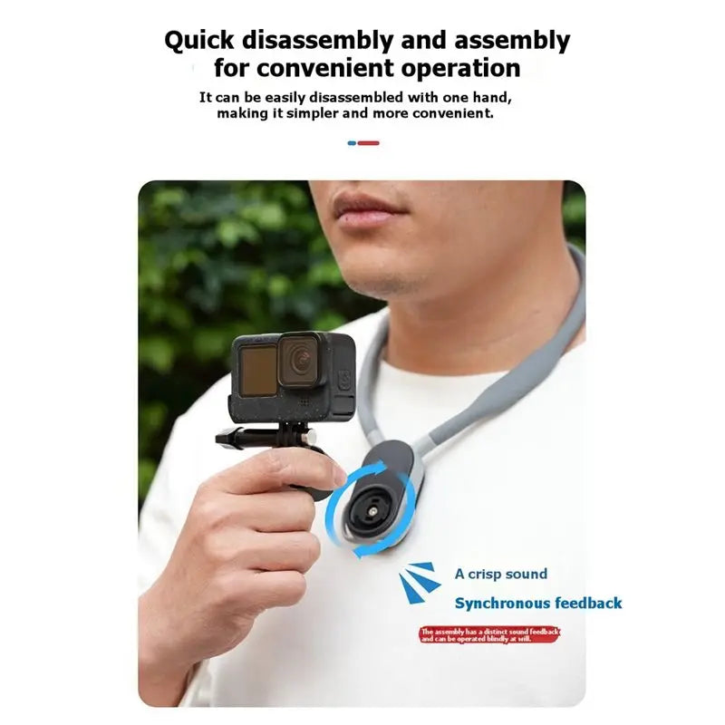 Hot-Quick Release Silicone Neck Mount Hold Strap For Gopro Vue