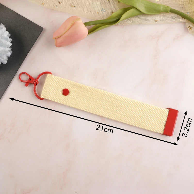 Fashion Cotton Keychain Lanyard Wrist Straps Schoolbag Backpack Pendent Key Chain Car Keys Canvas Strap Keyring Vue A11
