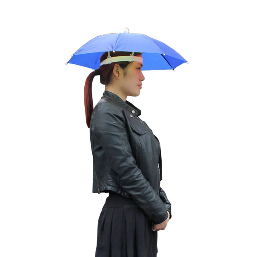Foldable Adjustable Umbrella Hat Outdoor Camping Fishing Hiking Sun Shade Cap Vue