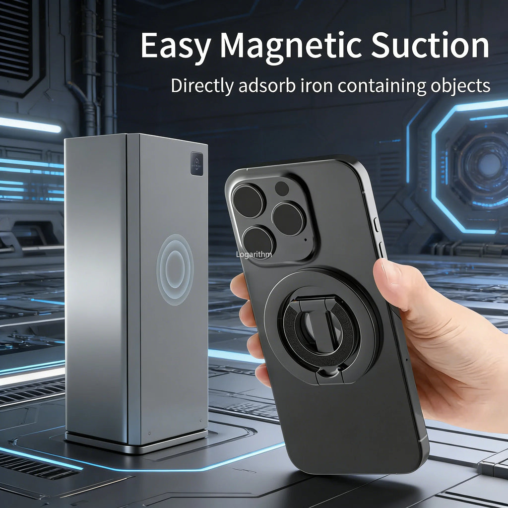 Magnetic Phone Ring Holder 360° Rotation Foldable Stand Double Sided Strong Magnet For Magsafe iPhone 17 -12 Series Samsung Vue