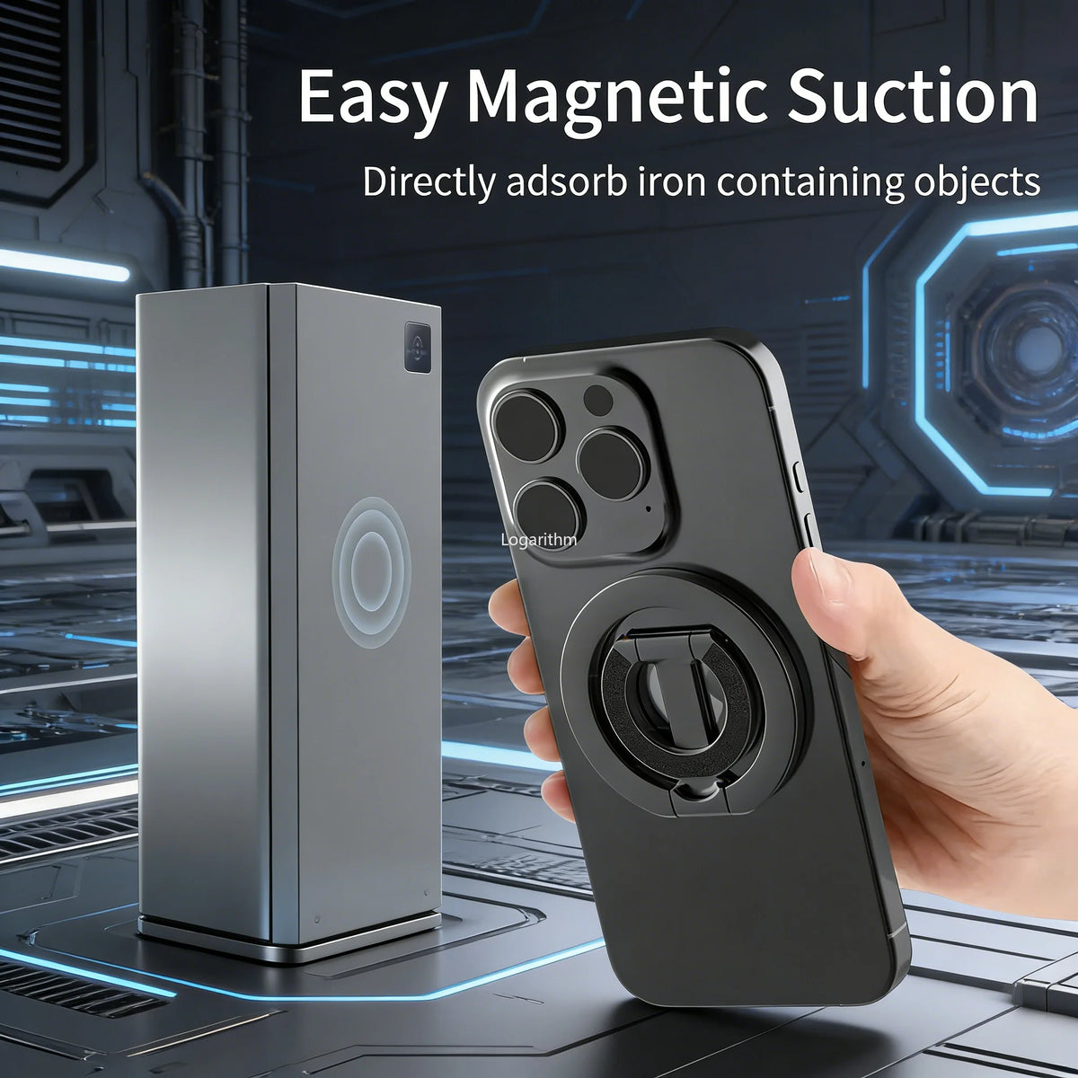Magnetic Phone Ring Holder 360° Rotation Foldable Stand Double Sided Strong Magnet For Magsafe iPhone 17 -12 Series Samsung Vue