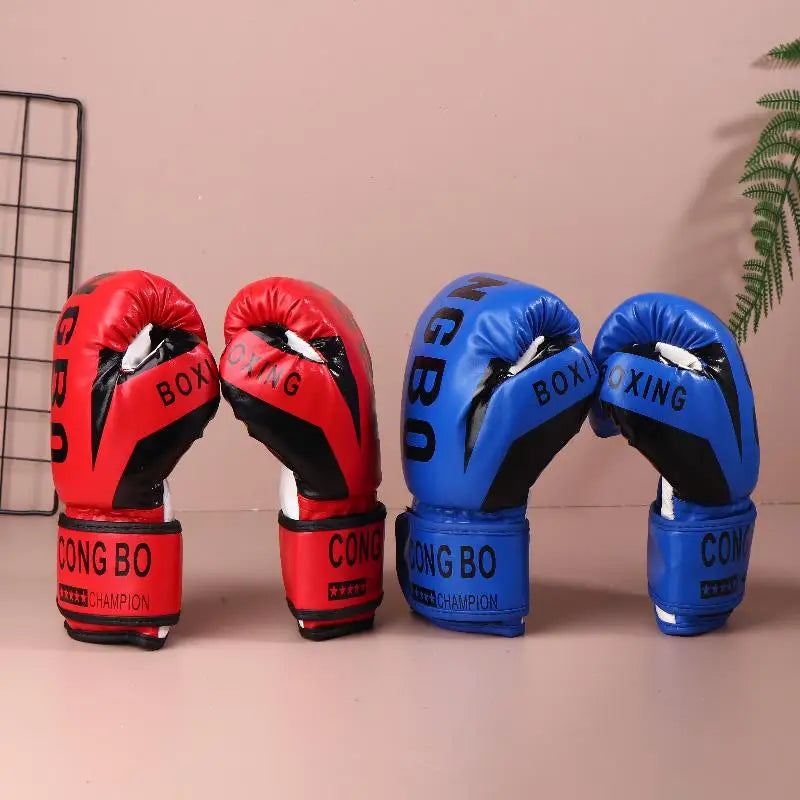 Kids Professional Boxing Training Sparring Gloves PU Leather