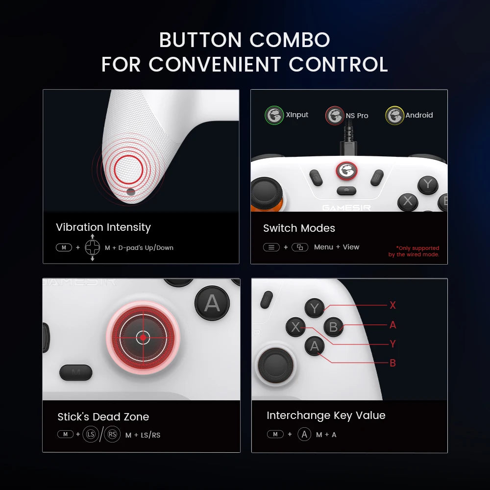 Gamesir Gamepads PC Switch 2 Controller Nova Lite Controle Hall Effective Joystick for Nintendo Switch Steam Android iOS Phone Vue