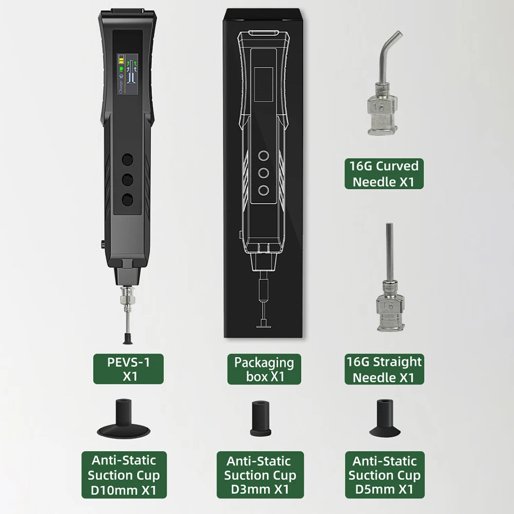 Electric Vacuum Chuck Suction Pen Anti Static Rechargeable Vacuum Pickup Tool Vacuum Suction Pen for IC Chip SMD SMT Repair Work Vue