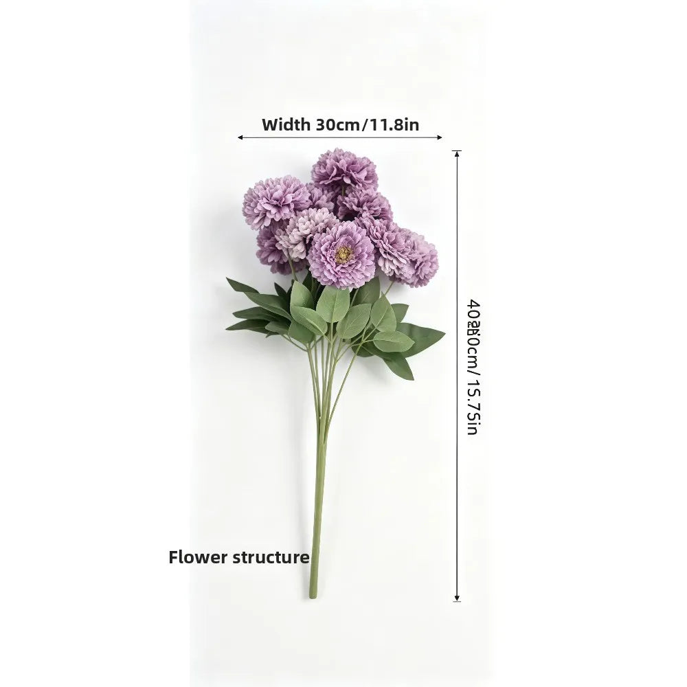 9 Heads Bubble Mickey Artificial Flower Bouquet Home Wedding Party Decor Gift Bubble Fake Flower Vase Floral Home Decoration Vue