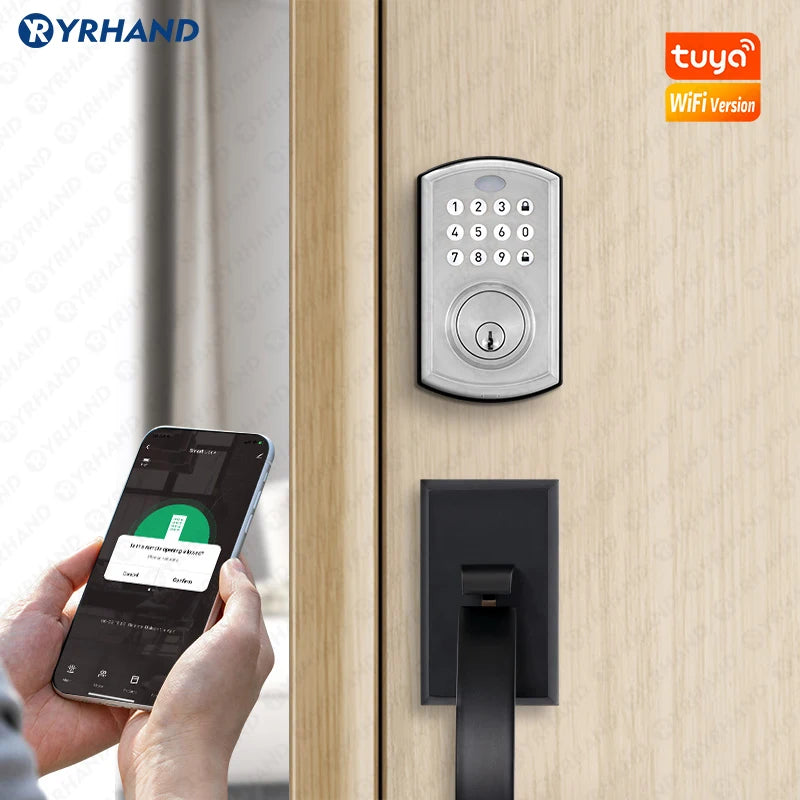 US Deadbolt Smart Lock remote controller Password/IC Card biometric lock Electronic Auto Lock For Home smart lock door Vue