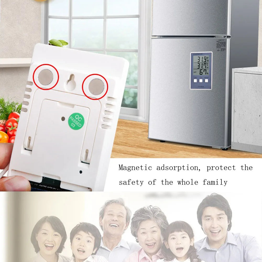Digital LCD Thermometer Hygrometer Indoor Outdoor Temperature Humidity Meter C/F Display Sensor Probe Weather Station CX-201A Vue