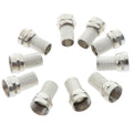 10Pcs New 75-5 F Connector Screw On Type For RG6 Satellite TV Antenna Coax Cable Vue 10PCS