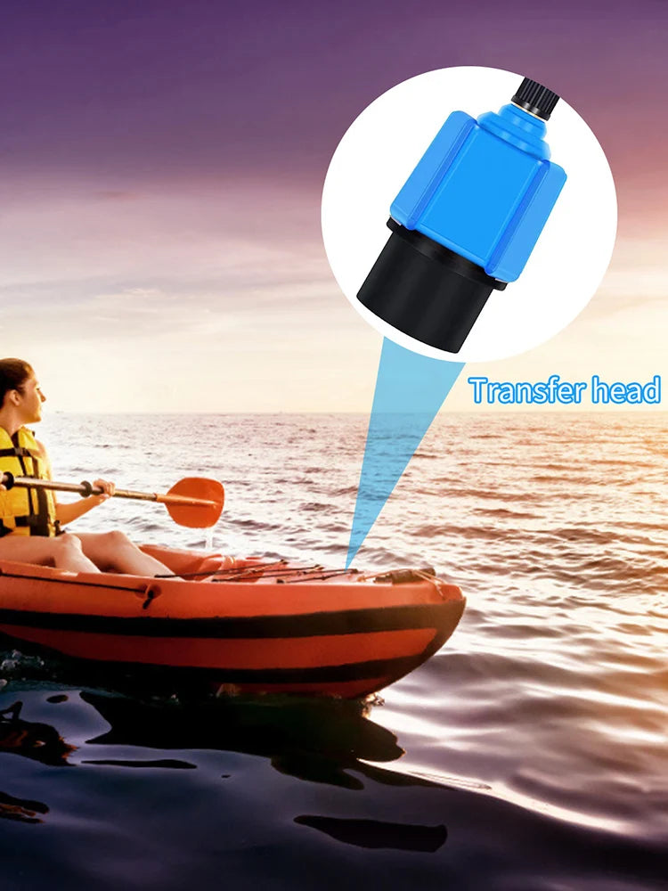 Paddle Board Valve Adapter Rubber Boat Canoe Kayak Pump Converter with 4 Nozzles Vue
