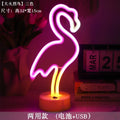 LED Eggplant Flamingo Neon Signs Light Room Wall Decor Acrylic Fruit Night Light for Bedroom Wedding Party Christmas Decorations Vue Flamingo