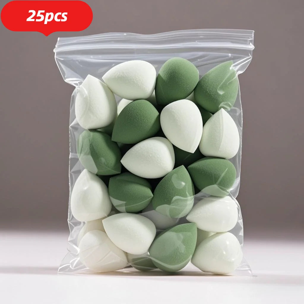 25PCS Professional Makeup Sponges - No Clumping, Saves Foundation! Blending Beauty Sponge for Flawless Liquid/Powder Makeup Vue 25PCS-MIX-XFP-B