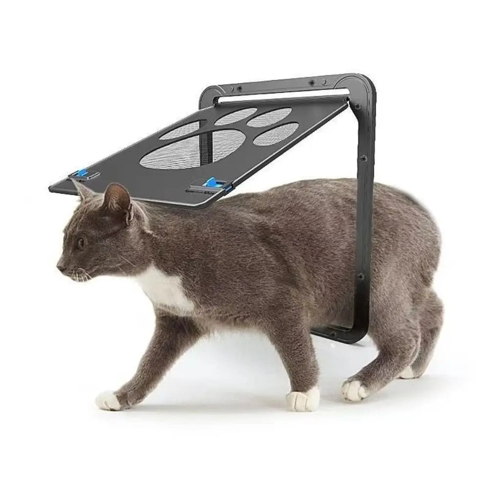 Plastic Pet Lockable Screen Door Magnetic Flap Automatic Lock Magnetic Screen Door Weatherproof Ventilation Vue