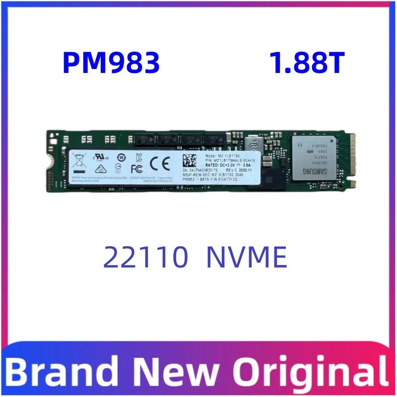 NEW PM983 1.92T 3.84T ssd solid-state drive 22110 nvme 900gb protocol PCEI3.0 independent cache power-off protection For Samsung Vue