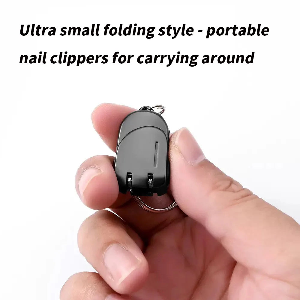 Stainless Steel Exquisite Luggage Keychain Foldable Nail Cutter Nail Clippers Rotary Toenail Fingernail Manicure Trimmer Vue