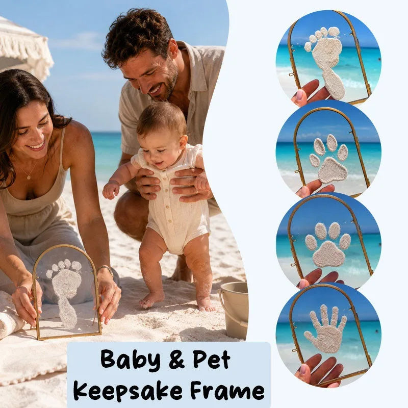 Arched Gold Glass Keepsake Frame – Baby & Pet Print Souvenir Keepsake Photo Frame Vue