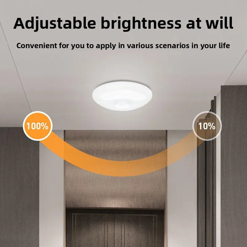 Rechargeable Motion Sensor Ceiling Light Wireless Induction Lamp for Corridor Hallway Entrance Balcony Vue