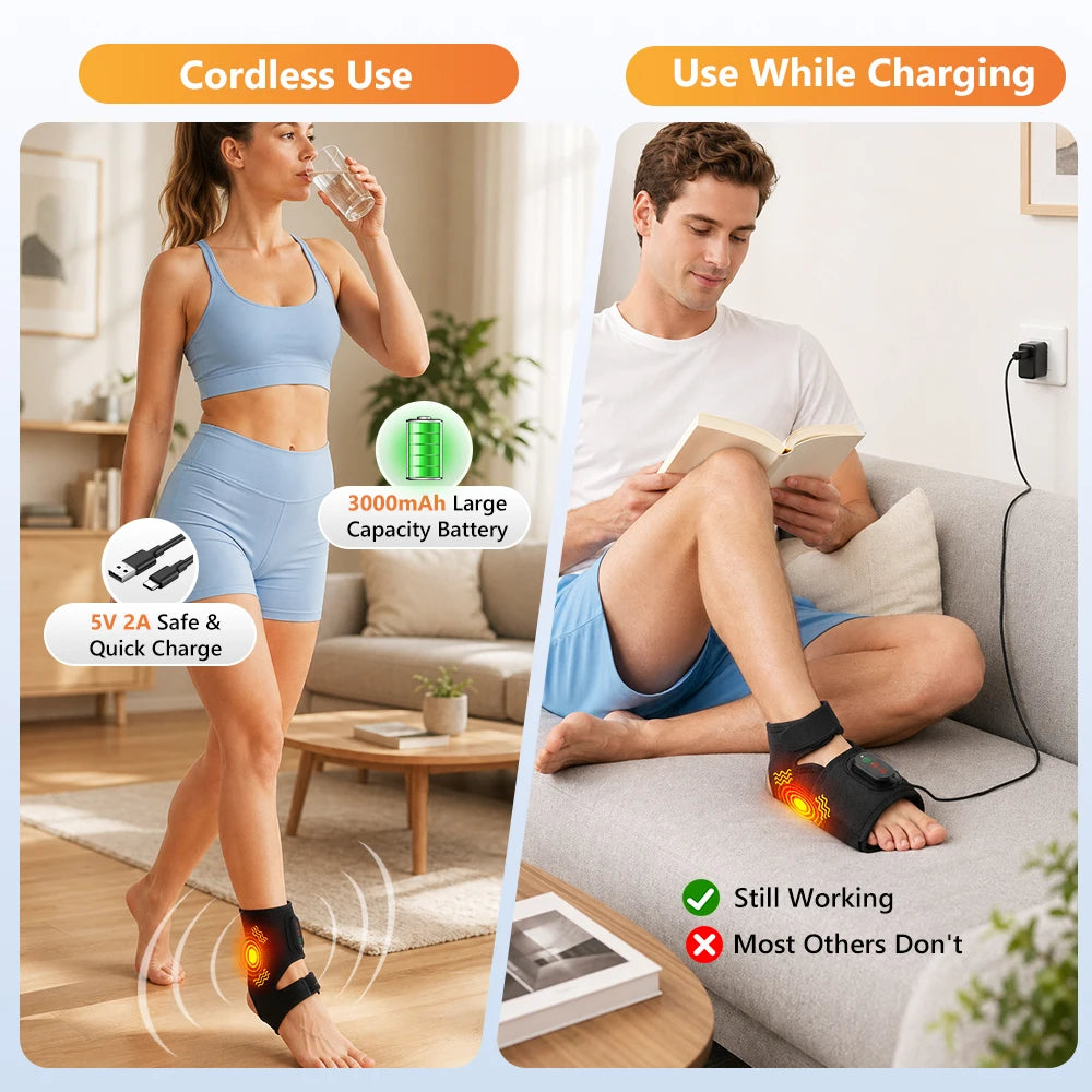 Cordless Heated Ankle Massager Wrap | App & Button Control Ankle Massager Wrap Vue