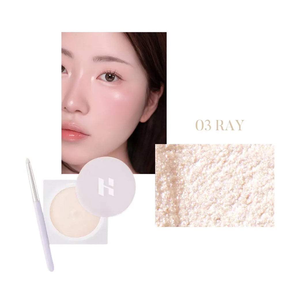 HOLIKA HOLIKA LUMINOUS MILK BEAM POT,Fine&Spreadable,Natural Dewy Glow,Face Highlighting,Korean Cosmetic,Korean Makeup Vue 03 RAY