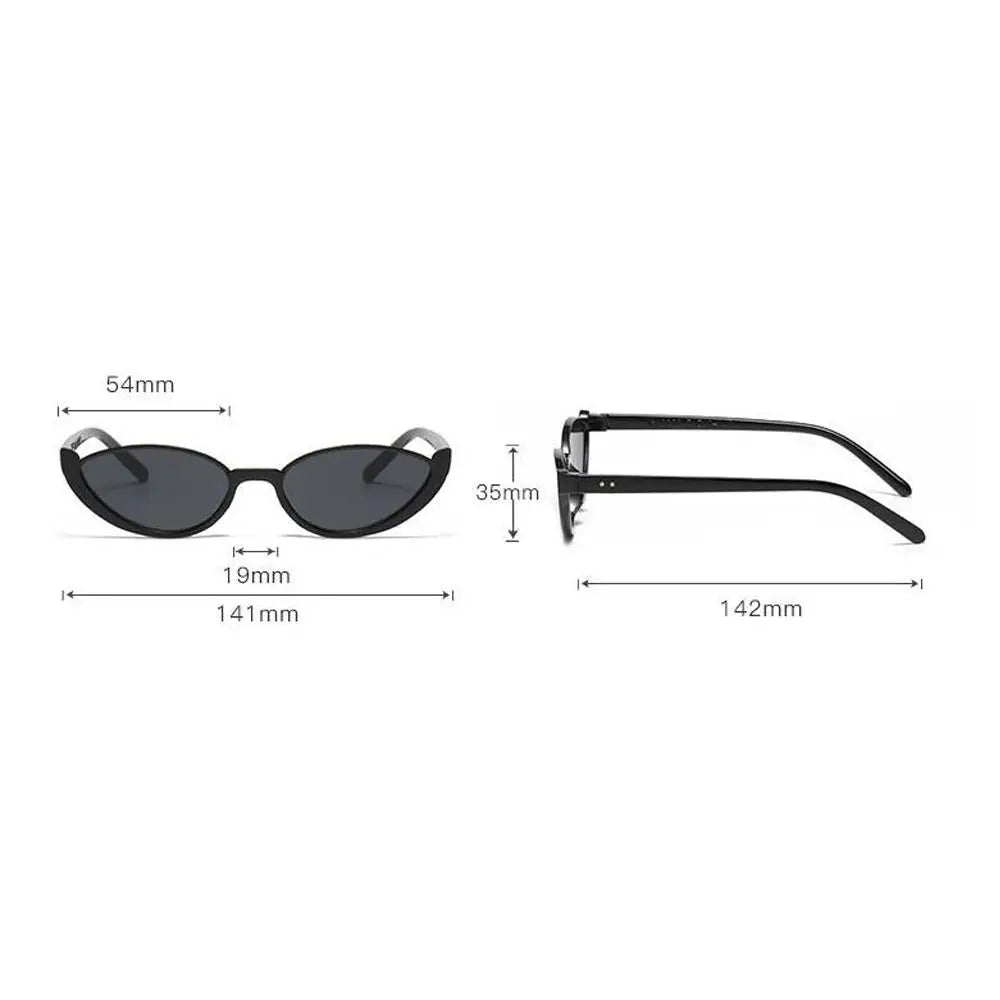 Vintage Half-frame Cat Eye Sunglasses Anti UV Scratch Resistant Sun
