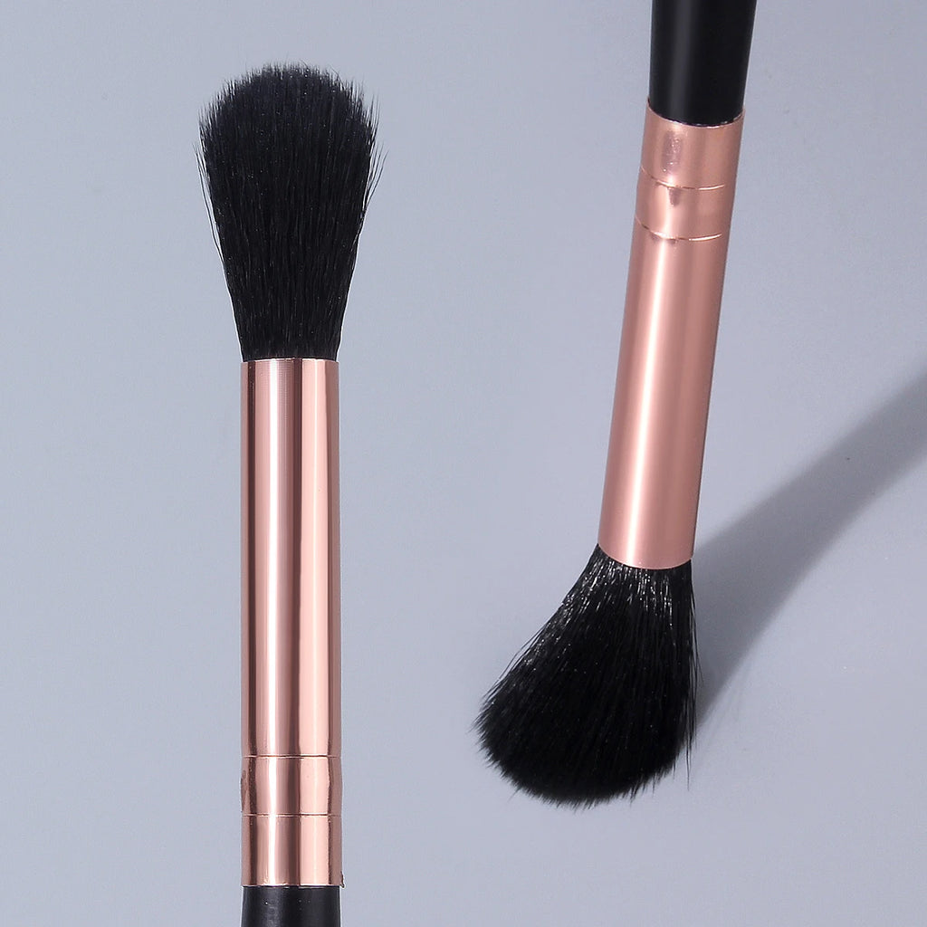 Hot Sale Multipurpose Highlighter Makeup Brush,1PCS Black & Rose Gold Synthetic Brush for Highlighter, Eyeshadow & Powder Applic Vue