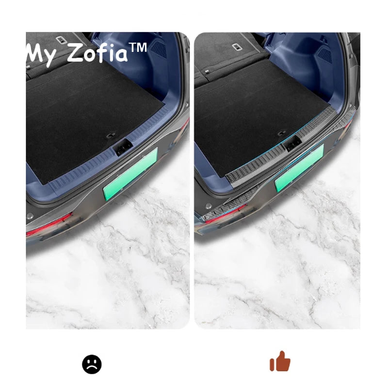 Rear Trunk Bumper Guard Cover Sticker Boot Plate For Geely EX5 Galaxy E5 2024 2025 2026 Car Protector Decoration Accessories Vue