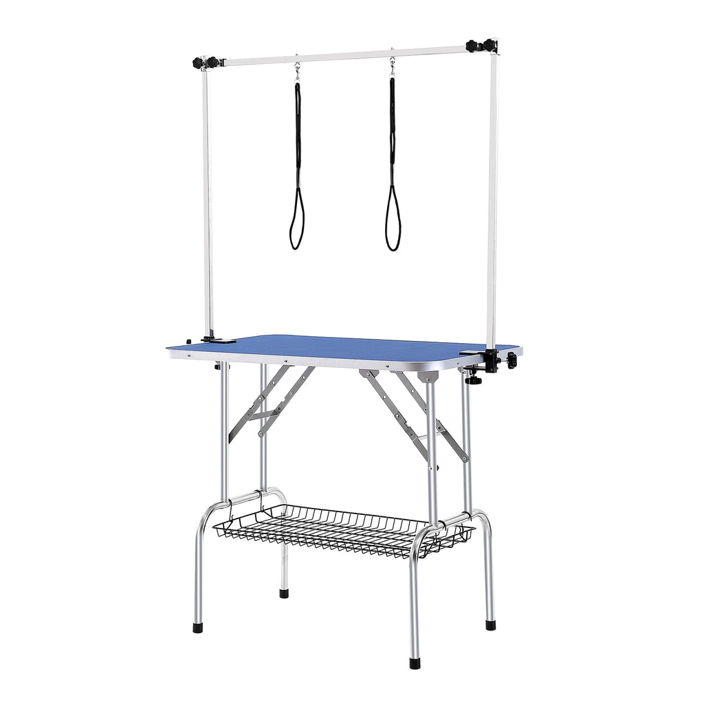 Foldable Dog Grooming Table with Dual Arms & Grooming Loop Pet Grooming Table Vue
