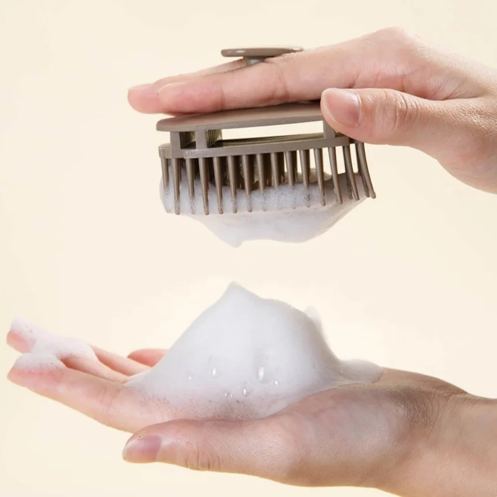 Square Soft Silicone Scalp Massager Shampoo Brush Shower Hair Washing Comb Meridian Massage Home Salon Hair Care Tool Vue