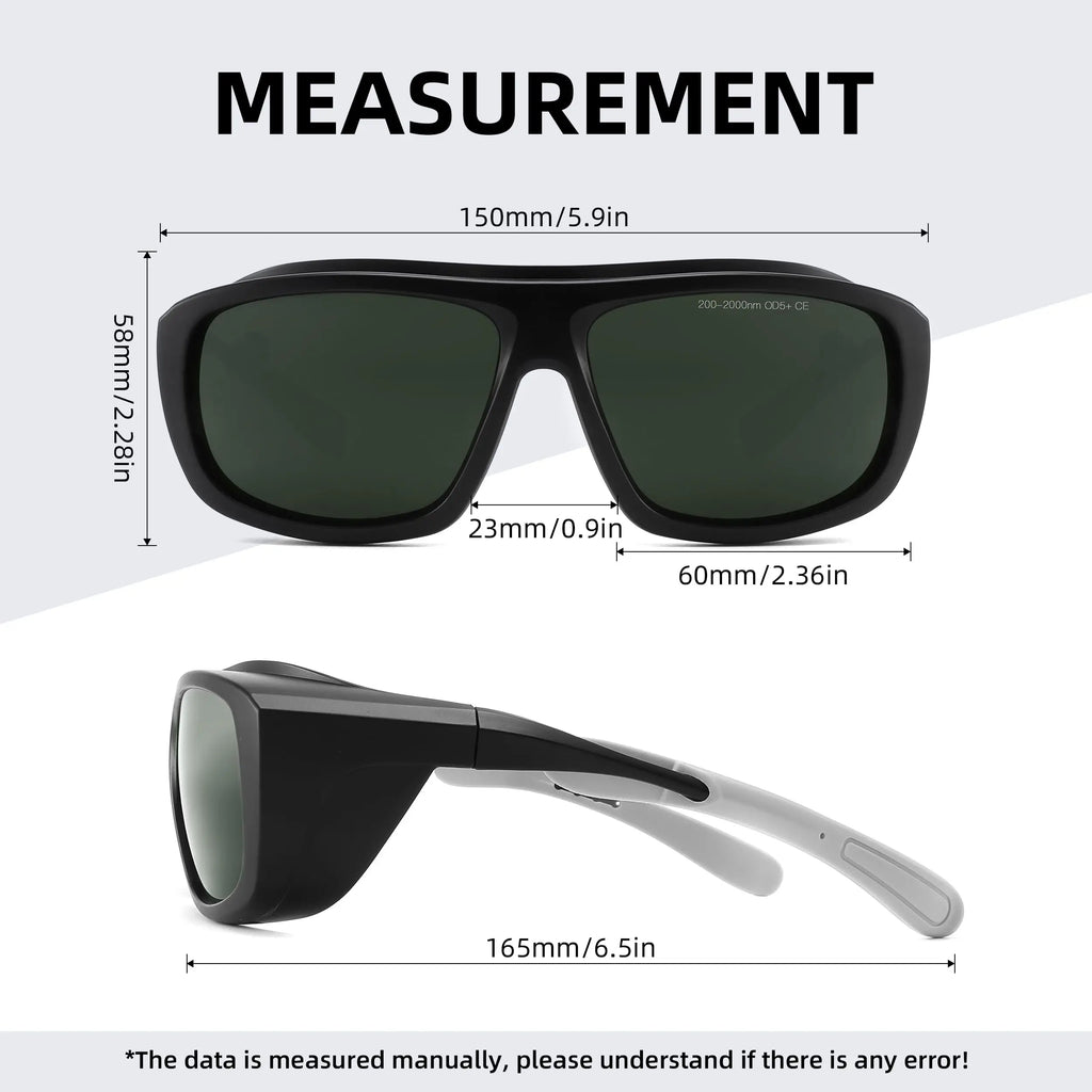 Laser Glasses Protection X Rays Safety Goggle Eye Protective UV IPI IR IPL FPV 200-2000nm 1064 532nm All Wavelength Hair Removal Vue