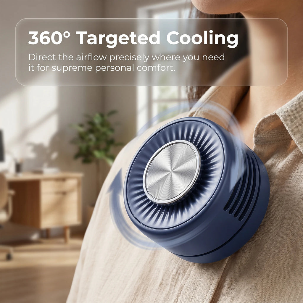 Quiet Handheld Fans 360 Adjustable Rechargeable Cooler 3 Modes Silent Mini Desk Fans for Outdoor Camping Hiking Beach Travel Vue