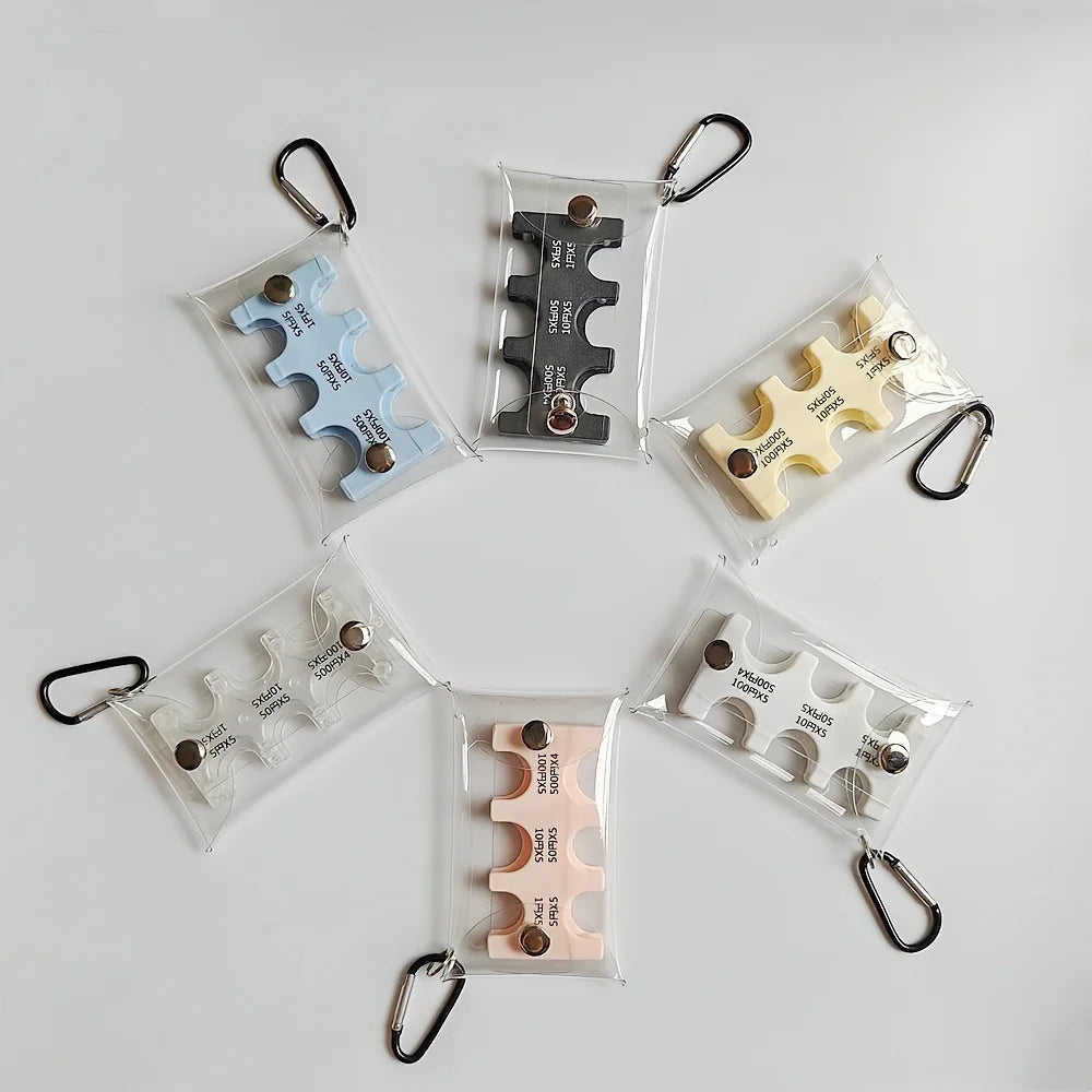 Portable Colourful Coin Clip Organizer Small Wallet Loss Prevention Clip Japanese Currency Sorting Travel Transparent Card Case Vue
