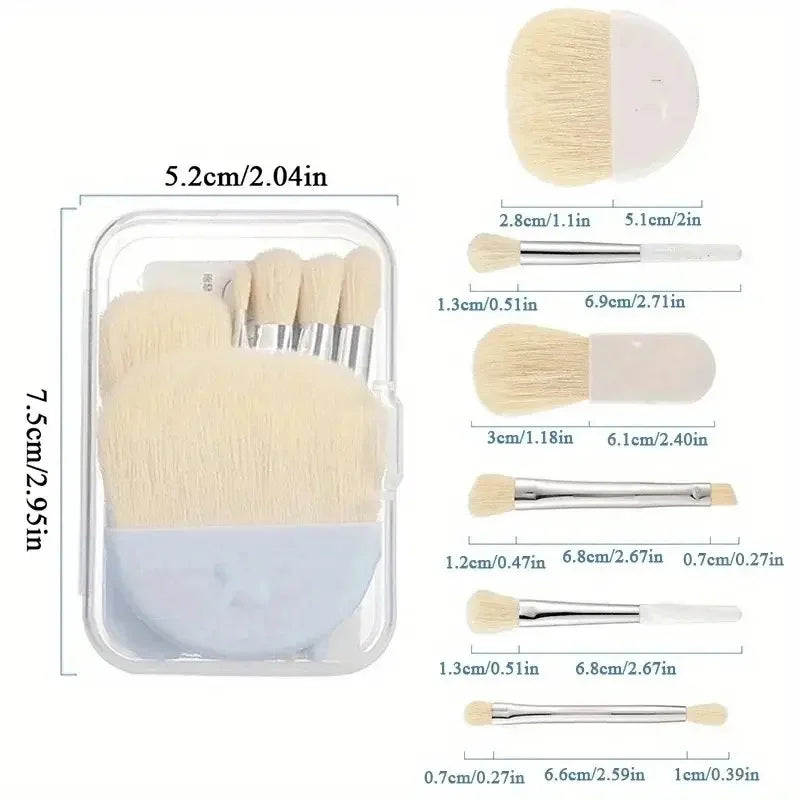 6Pcs Mini Travel Makeup Brushes Set Soft Hair Concealer Brush Beauty Foundation Eye Shadow Brushes Cosmetic Brush Tools With Box Vue
