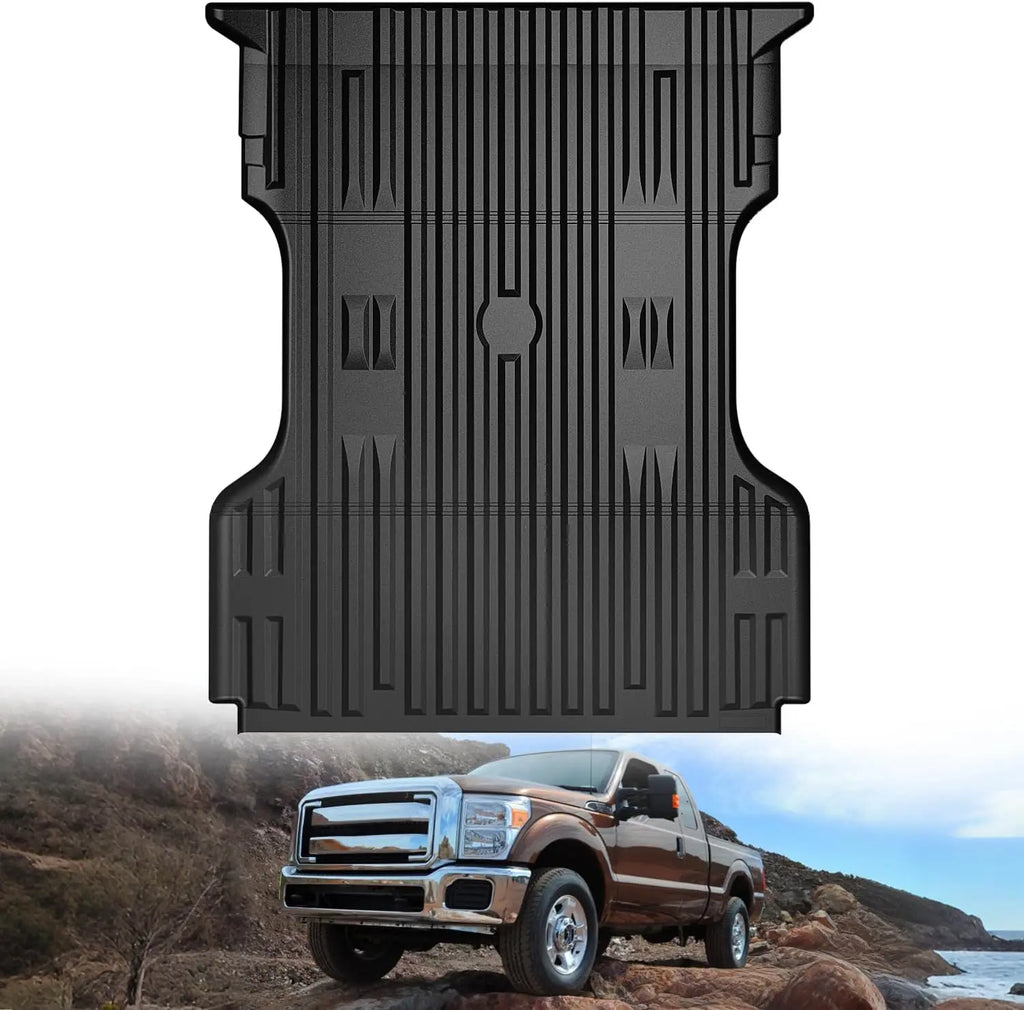 Nilight Truck Bed Mat Compatible with 1999-2016 Ford Super Duty F250/F350/F450 6.8 FT, Heavy-Duty Cargo Liner, Non-Slip, All Weather Protection (Not Fit Drop-in Bed) Vue United States black