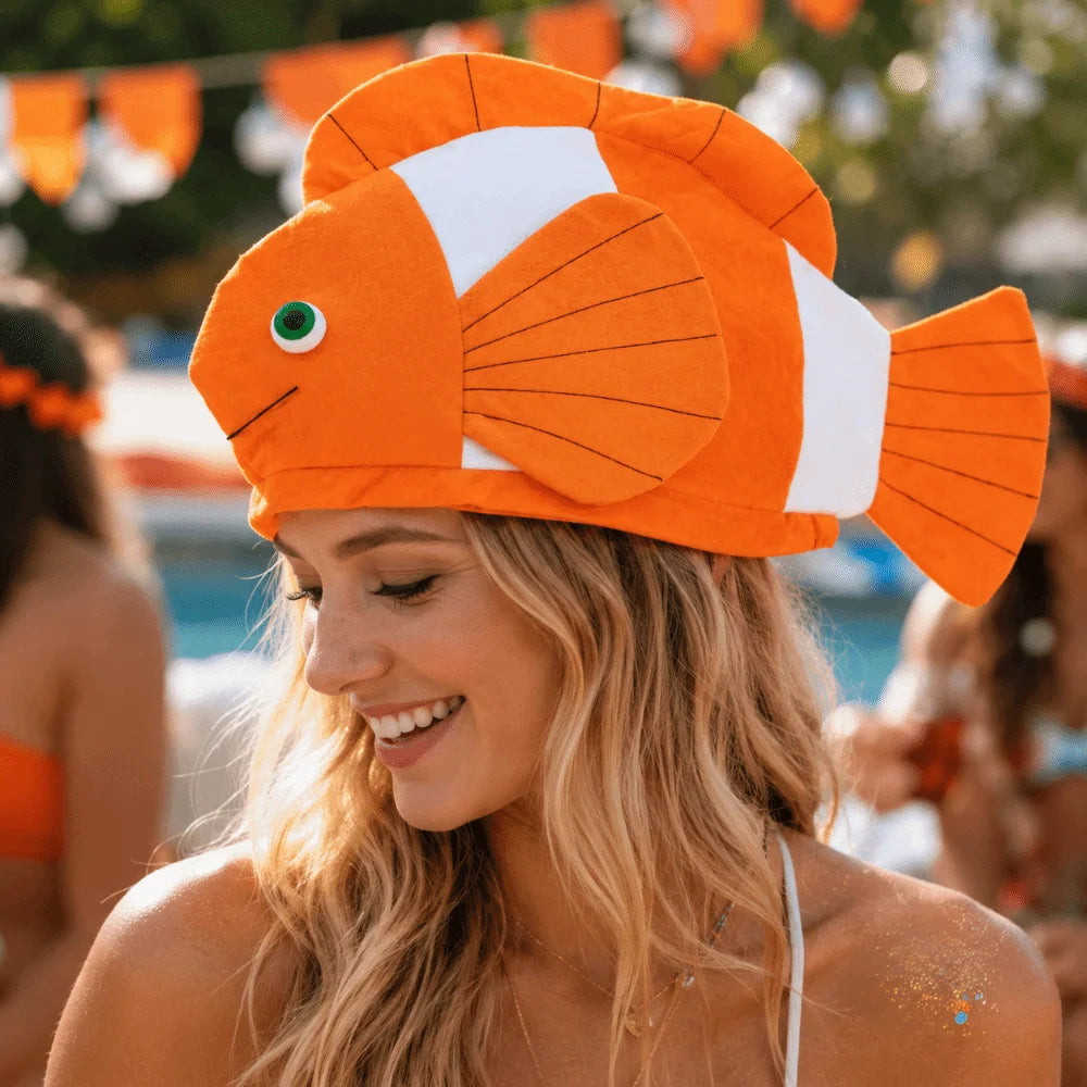 Costume Accessories Creative Cartoon Fish Hat Cute Funny Sea Animal Cap Unisex Soft Fish Head Cover Carnivals Vue