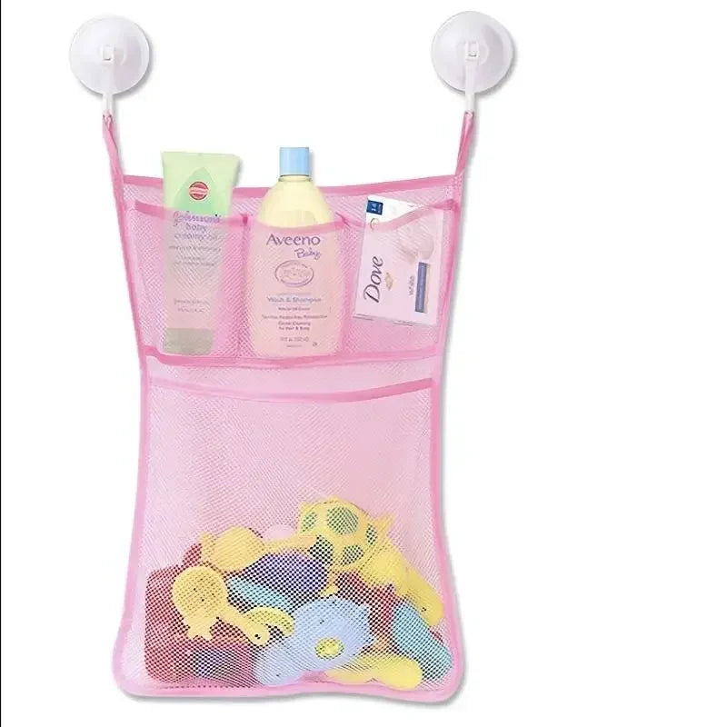 vvocci Bathroom Organizer Baby Toy White Baby Kids Mesh Storage Shower Bath Toys With Strong Suction Cups Toy Bag Net Vue