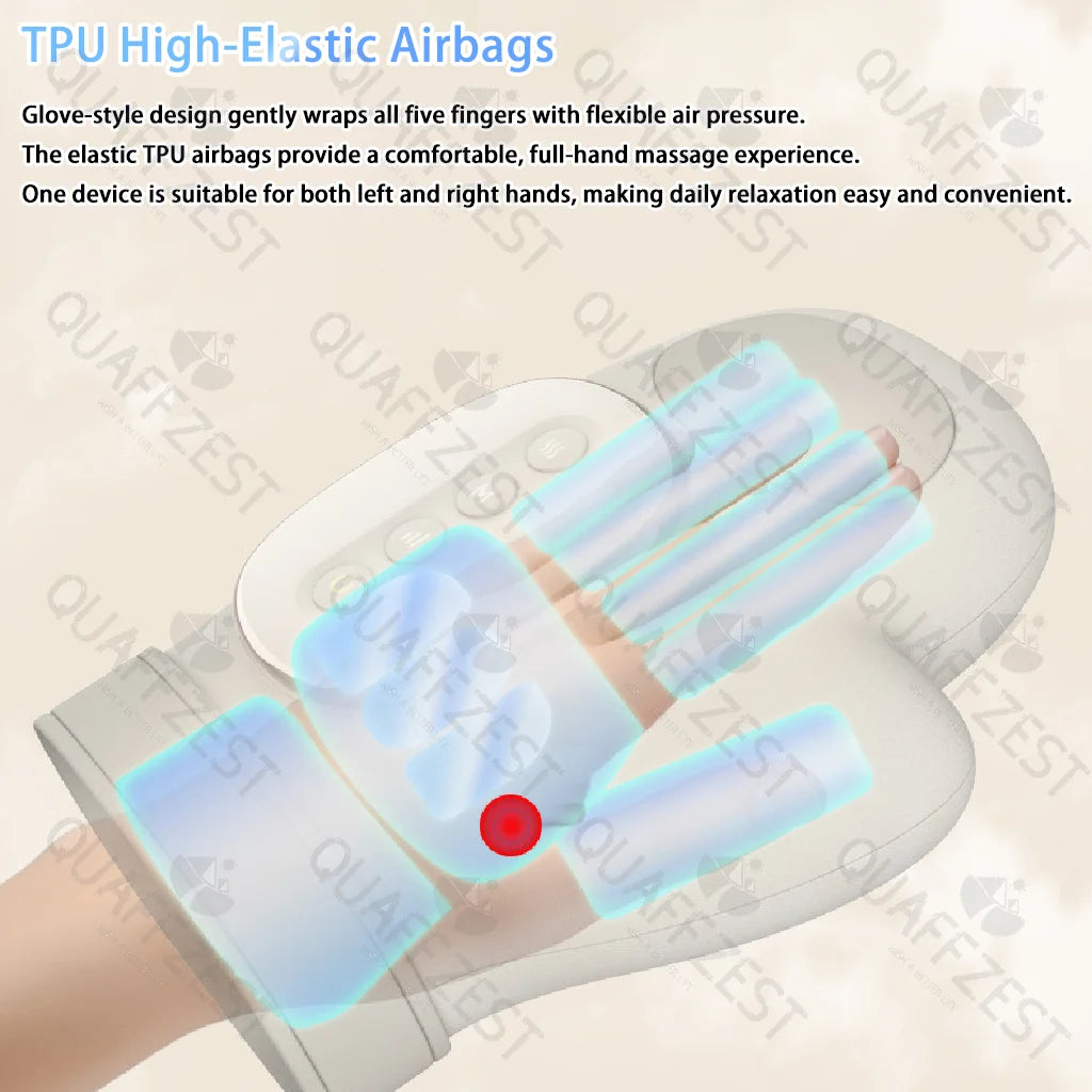 Electric Hand Massager Airbag Compress Finger Massage Glove Air Pressure Kneading Thumb Acupoint Palm Massager Finger masajeador Vue
