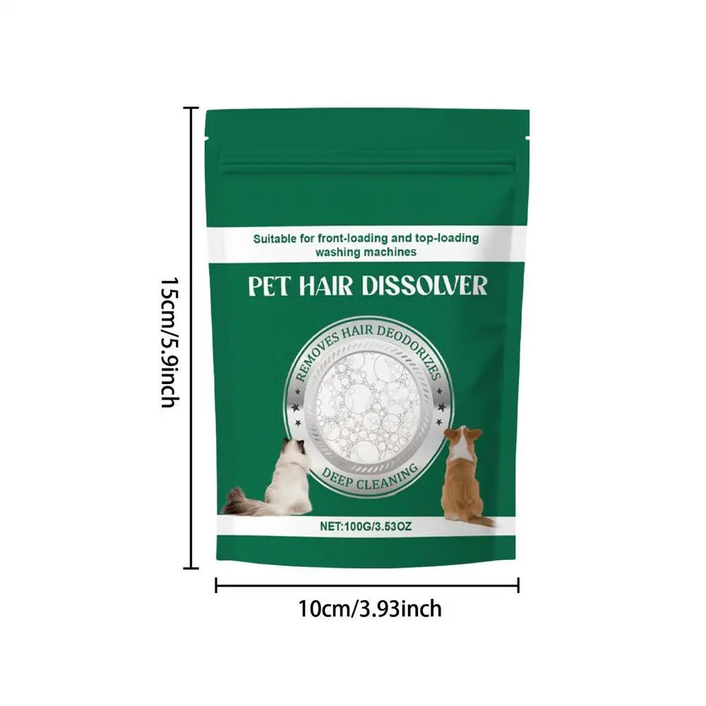 Pet Hair Dissolver Laundry Pods, Safe Fabric Care Sheets for Washing Machine, Effective Cat Dog Hair Remover for Family Home Vue A