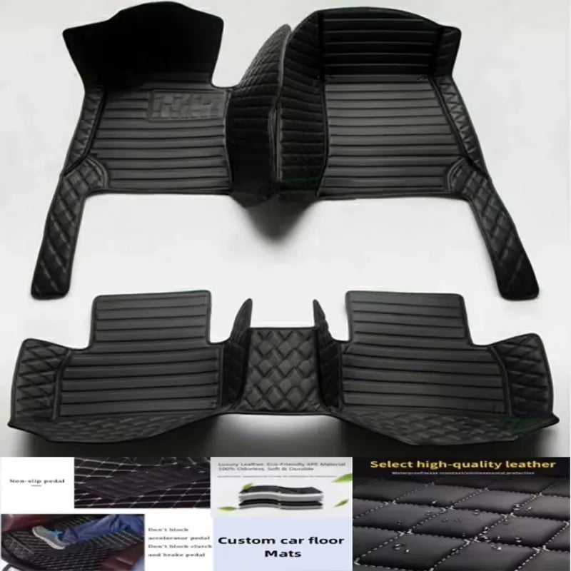 5D leather waterproof Custom Car Floor Mats For Ford Focus MK3 2012-2018 Years Auto Carpets Foot Coche Accessorie liners Vue
