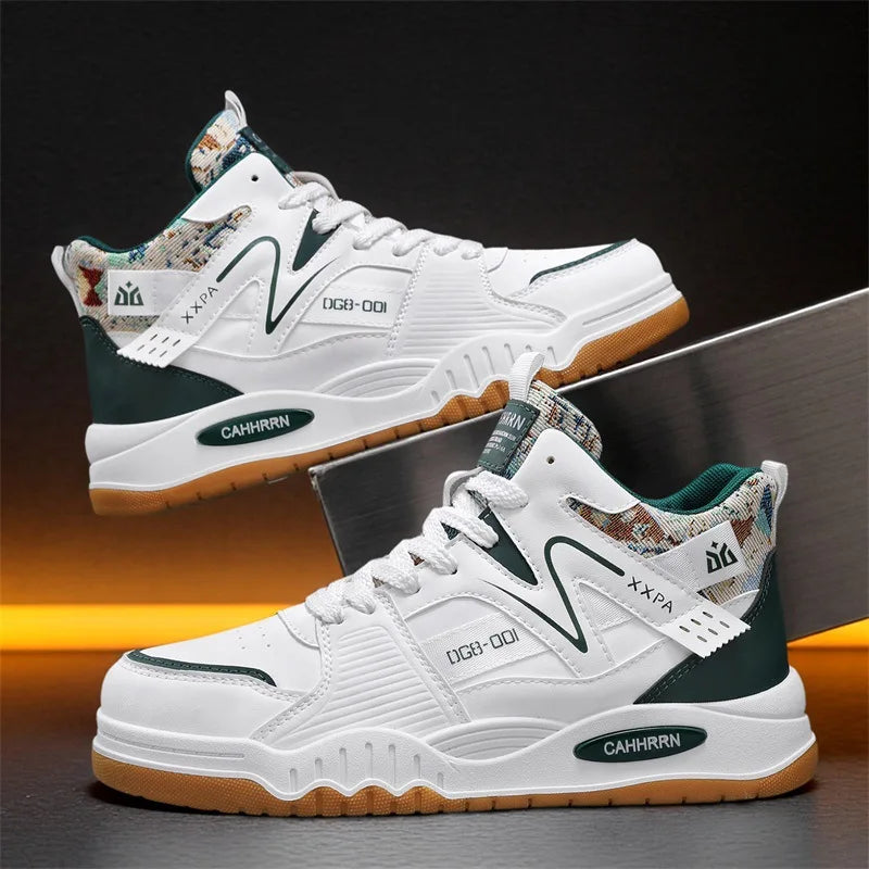 Men's High Top Skate Shoes – Thick Sole Casual Sneakers High Top Sneakers Vue