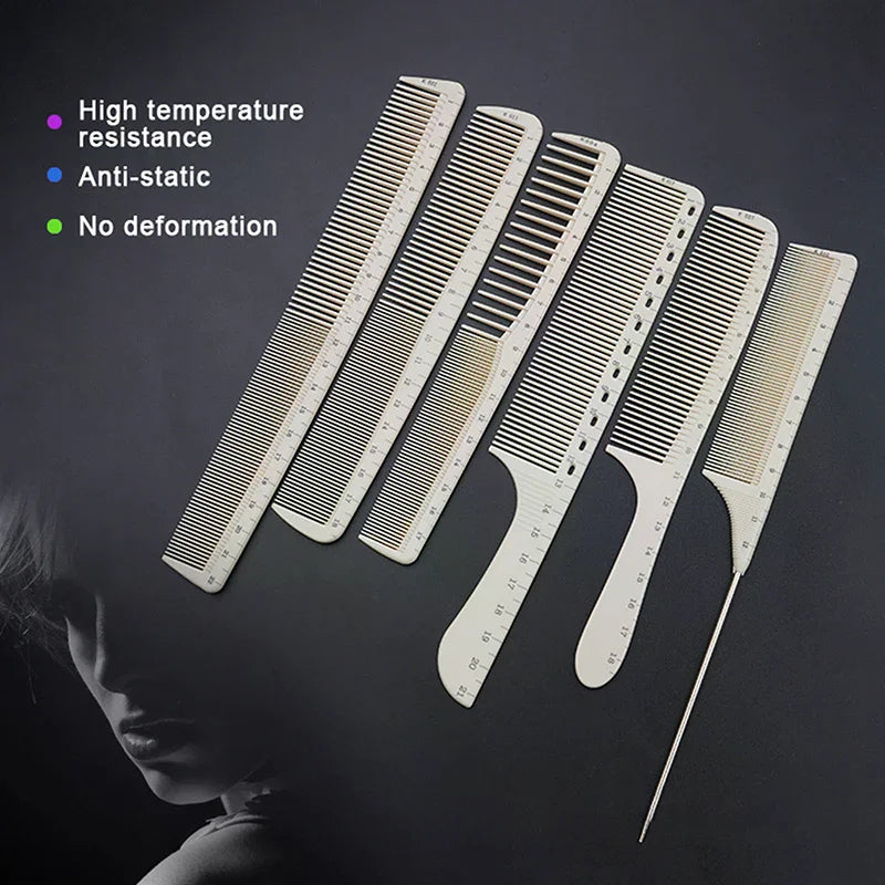 Scale Marked Professional Barber Comb Laser Ruler Hair Cutting Styling Tool Salon Hairdressing Plastic Modeling Brush Supplies Vue