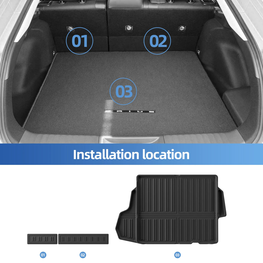 Smabee for Toyota Prius 5th Gen XW60 60 Series 2023-2026 (not fit Prime) Car Floor Mats Trunk Pad TPE 3D Foot Mat Accessories Vue