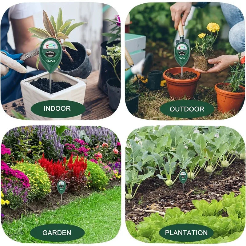 Soil Moisture Meter Plant Water Monitor Lawn Moisture Meter Soil Hygrometer Sensor for Gardening Farming Indoor Outdoor Plants Vue