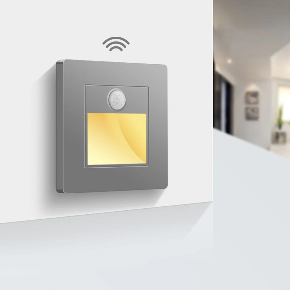PIR Motion Sensor LED Step Wall Light – Recessed Stair Lamp Motion Sensor Wall Light Vue
