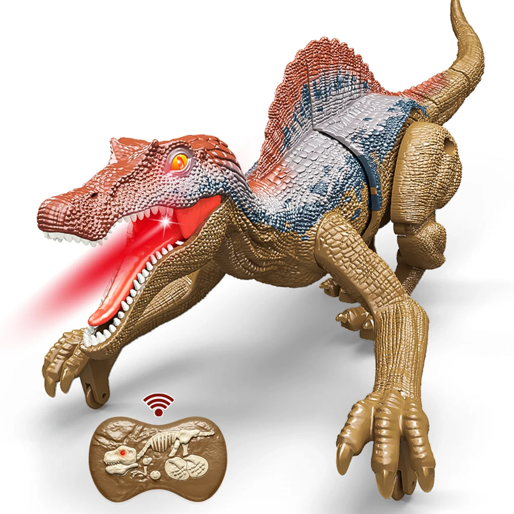 Remote Control Dinosaur Toys, Walking Dino with Light and Sound Velociraptor Tyrannosaurus Rex Spinosaurus Toy Electronic Gifts Vue