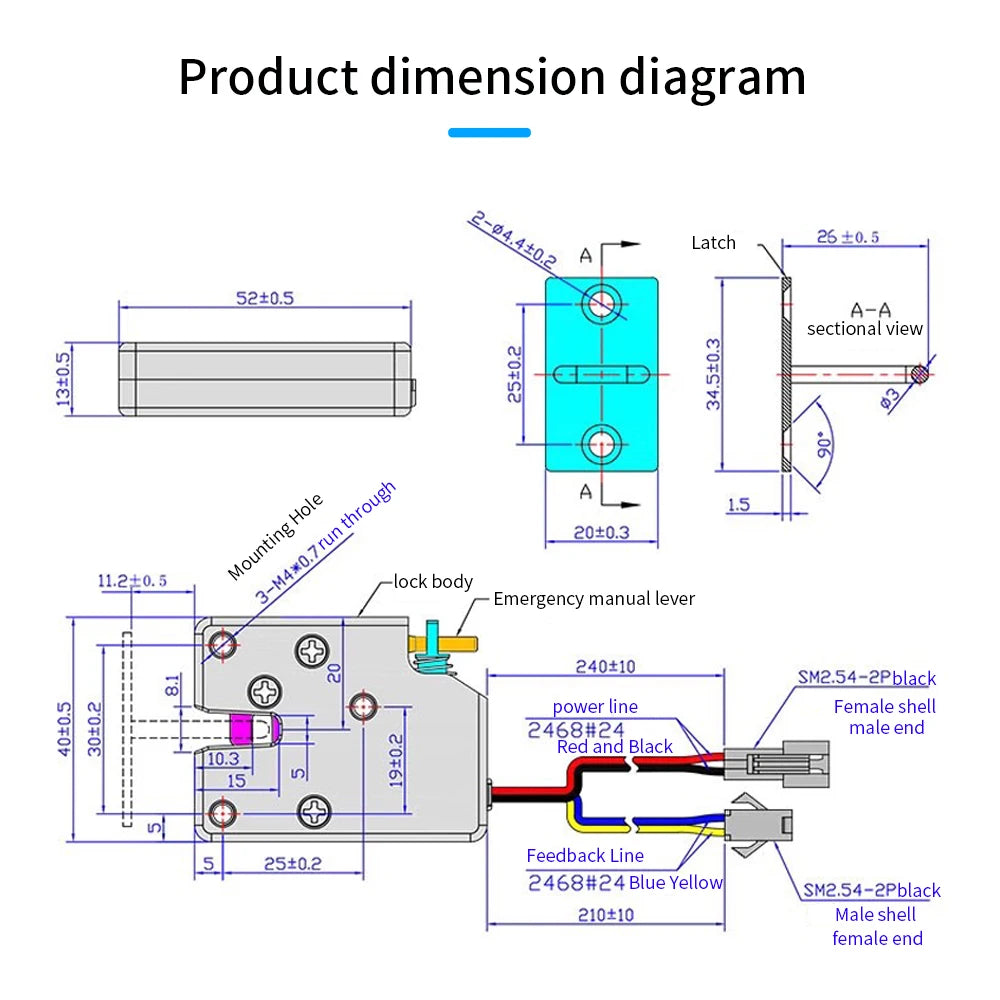 DC 5-24V Compact Solenoid Electromagnetic Lock for Cabinet Drawer Control, Industrial Commercial Use Vue
