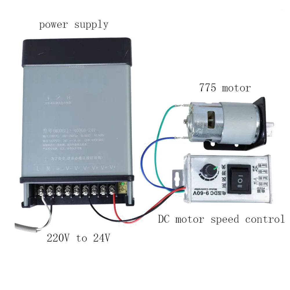 9-60V DC Motor Speed Controller 20A 25KHZ PWM DC Motor Forward and Reverse Control Switch 1-100 Adjustable Motor Speed Governor Vue