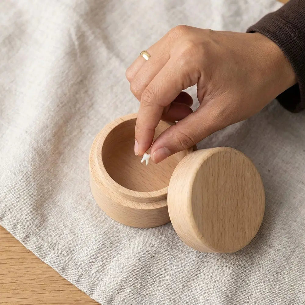 Creative 5cm Round Jewelry Box Collection Earrings Holder Wood Storage Box Necklace Organize Primary Teeth Storage Gift Box Vue