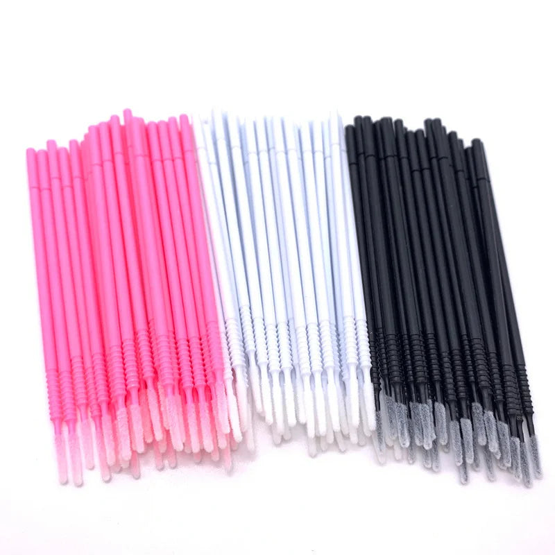 100-Pack Long Tip Micro Brushes – Mascara Wands & Lash Tools Lash Applicator Brushes Vue