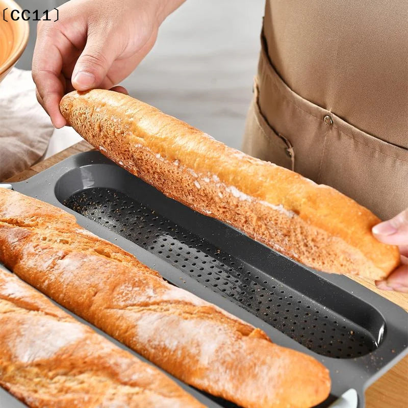 Silicone Baking Mold 3 & 8 Grid Nonstick Loaf Pan Resistant Bakeware For Homemade Bread Sausage Roasting〔CC11〕 Vue